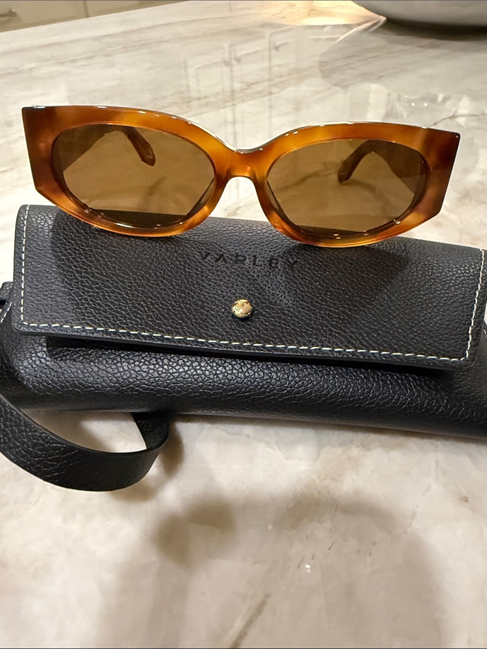 Varley Tortoiseshell Cat-Eye Sunglasses with Brown Lenses